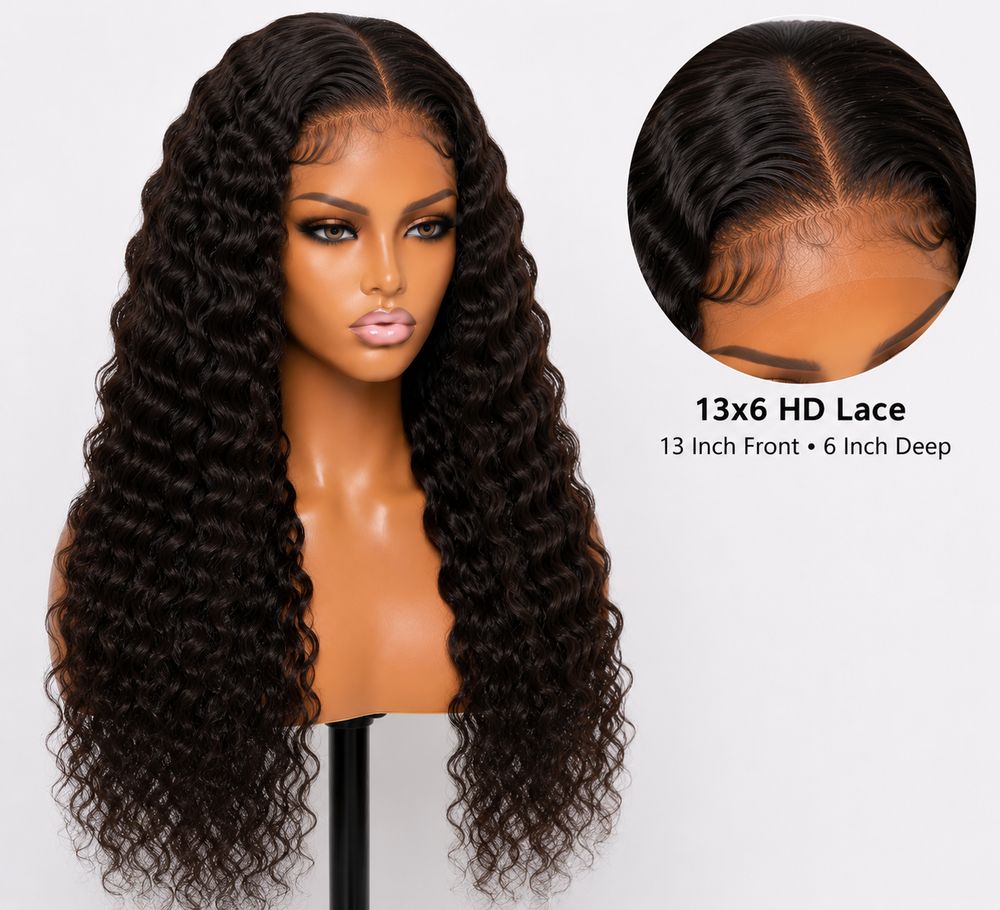 Remy Human Hair 13x6 Deep Wave Lace Wig