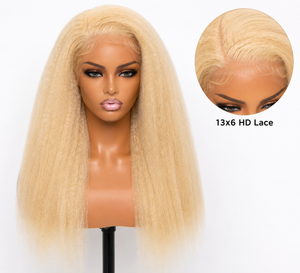 Remy Human Hair 13x6 Kinky Straight Lace Wig