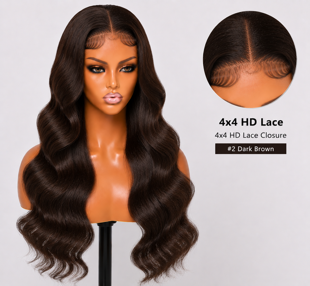 Remy Human Hair 4x4 Body Wave Lace Wig