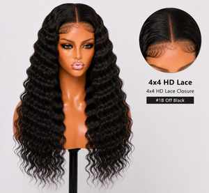 Remy Human Hair 4x4 Deep Wave Lace Wig