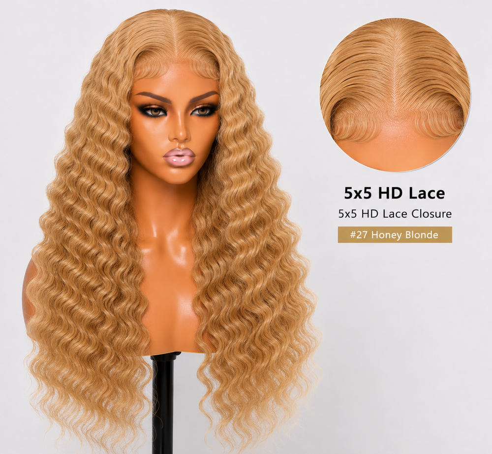 Remy Human Hair 5x5 Deep Wave Lace Wig