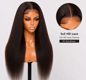 Remy Human Hair 5x5 Straight Lace Wig