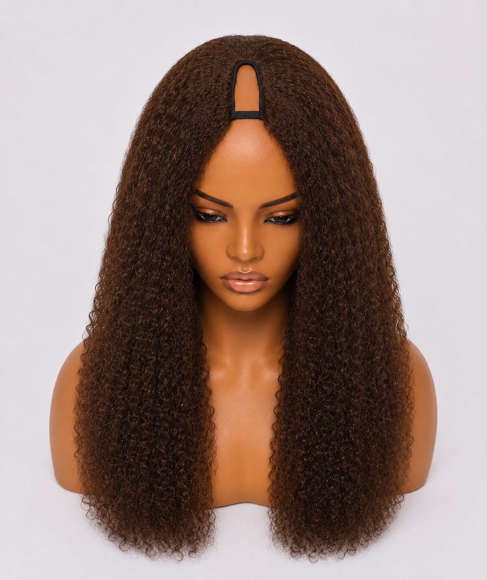 Remy Human Hair Curly U-Part Wig