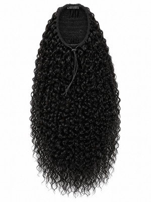 Remy Human Hair Curly Drawstring Ponytail