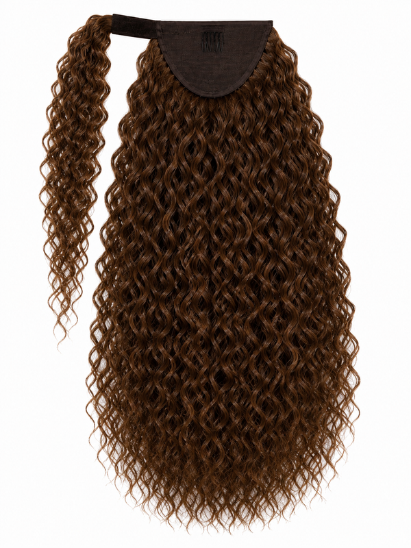 Remy Human Hair Curly Velcro Ponytail
