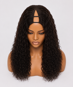 Remy Human Hair Curly V-Part Wig