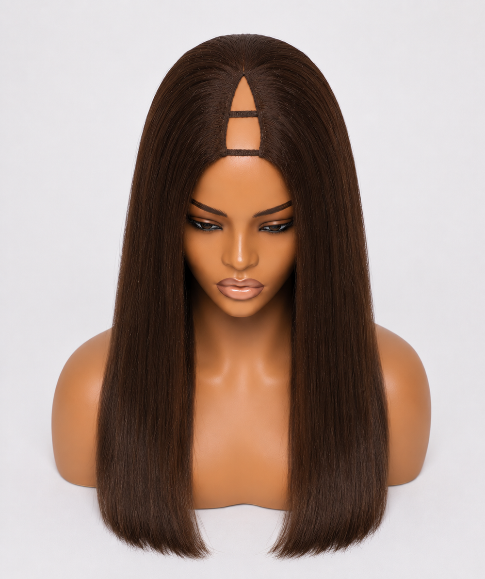 Remy Human Hair Straight V-Part Wig