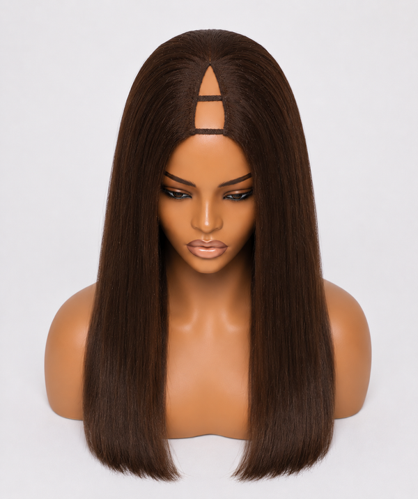 Remy Human Hair Straight V-Part Wig