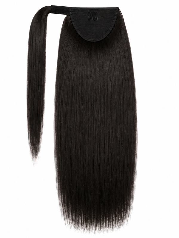 Remy Human Hair Straight Velcro Ponytail